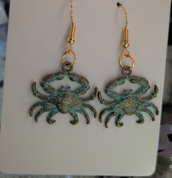 2 PC set! Bracelet/ Anklet 8.75 Inch & Earring Set Crabs - Picture 9 of 10